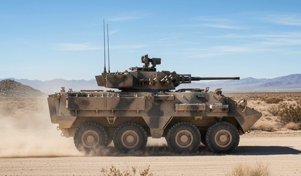 LAV-25 light armored vehicle with 25mm cannon turret