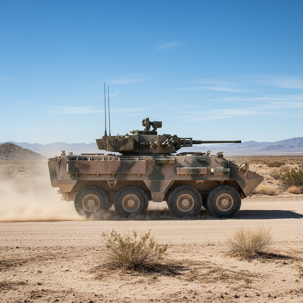 LAV-25 light armored vehicle with 25mm cannon turret