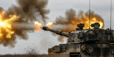 self propelled howitzer firing in a field dramatic artillery 20260331 132917