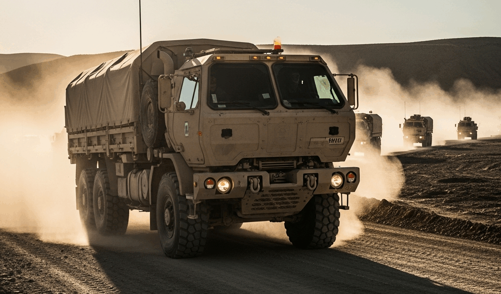 Professional photograph related to: HEMTT — The Army Heavy Truck That Moves Everything. High quality
