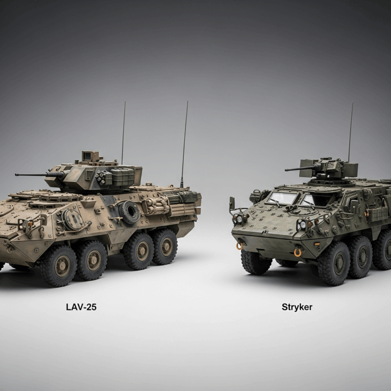 Professional photograph related to: LAV-25 vs Stryker — How They Compare in Role, Firepower, and Mis