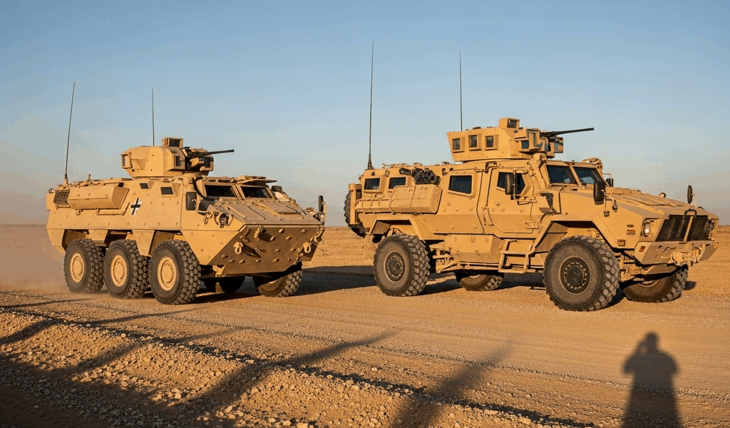 Fuchs Armored Personnel Carrier vs Cougar MRAP