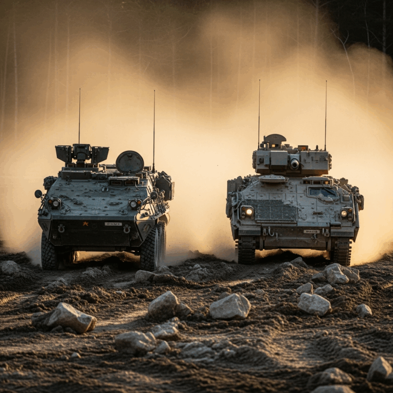 Stryker 8x8 vs Bradley Fighting Vehicle Mobility